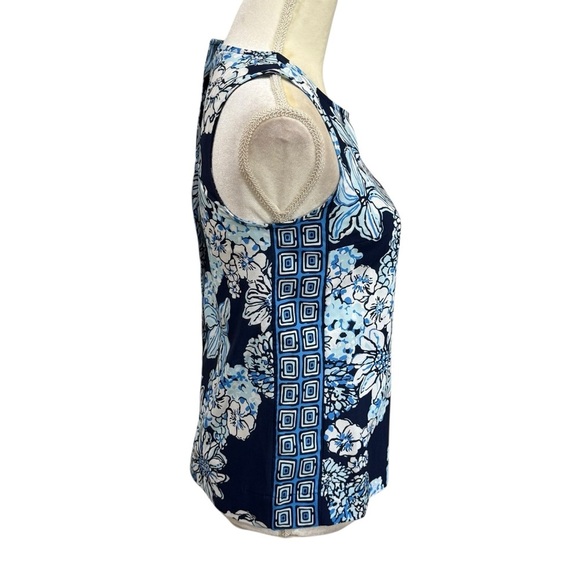 Lilly Pulitzer XXS IONA SLEEVELESS TOP Low Tide Navy Bouquet Tank NWT Floral $98 - Picture 9 of 16